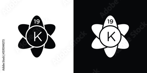 Potassium icon vector, solid illustration, pictogram set.