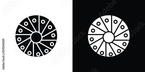 Perpetual motion icon vector, solid illustration, pictogram set.