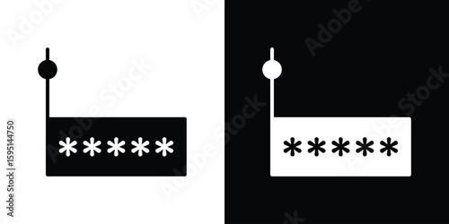 Password phishing icon vector, solid illustration, pictogram set.