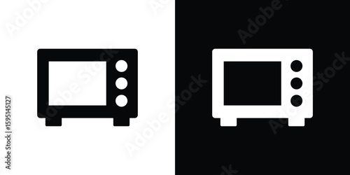 Microwave icon vector, solid illustration, pictogram set.