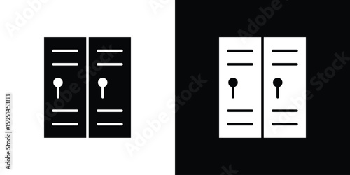 Locker icon vector, solid illustration, pictogram set.