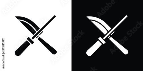 Knife sharpener icon vector, solid illustration, pictogram set.