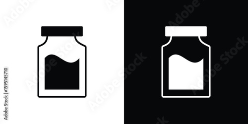 Jar icon vector, solid illustration, pictogram set.