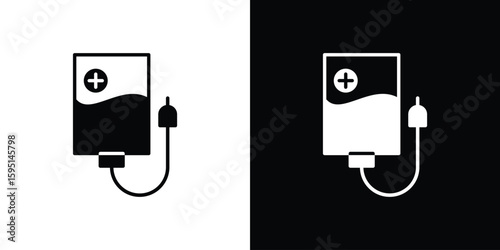 Intravenous icon vector, solid illustration, pictogram set.