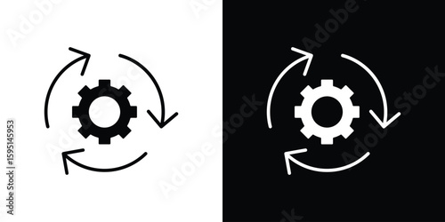 Implementation icon vector, solid illustration, pictogram set.