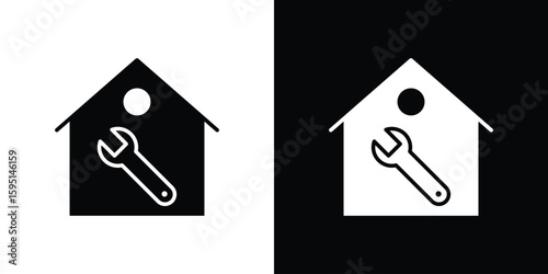 Home repair icon vector, solid illustration, pictogram set.