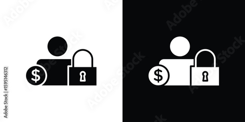 Guarantor icon vector, solid illustration, pictogram set.