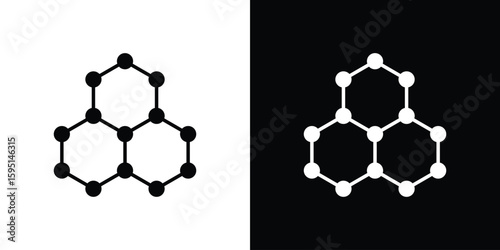 Graphene icon vector, solid illustration, pictogram set.