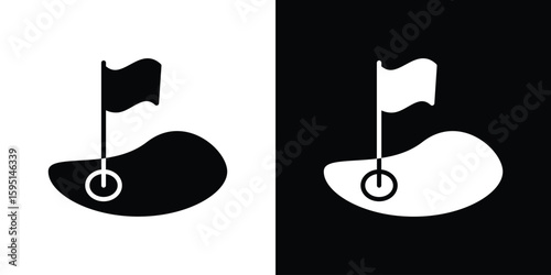 Golf yard icon vector, solid illustration, pictogram set.