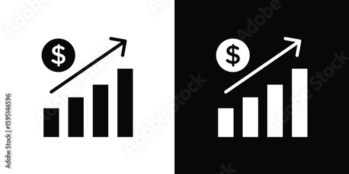 Fiscal policy icon vector, solid illustration, pictogram set.