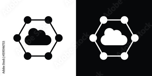 edge computing icon vector, solid illustration, pictogram set.