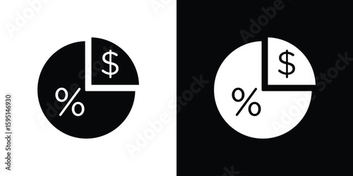 Dividend yield icon vector, solid illustration, pictogram set.