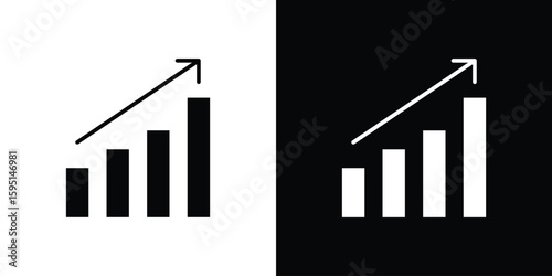 Diminishing returns icon vector, solid illustration, pictogram set.