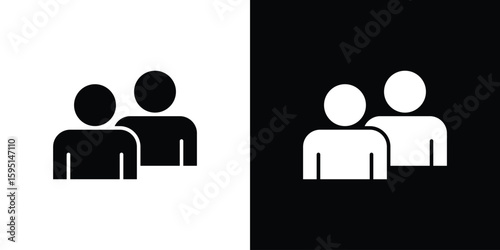 Demographics icon vector, solid illustration, pictogram set.