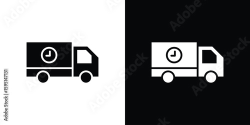 Delivery delay icon vector, solid illustration, pictogram set.