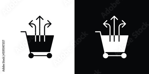 Cross sell icon vector, solid illustration, pictogram set.