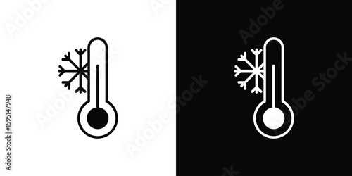 Cold icon vector, solid illustration, pictogram set.