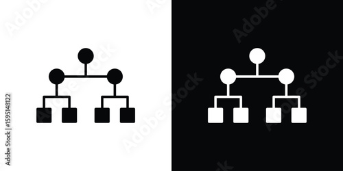 classification icon vector, solid illustration, pictogram set.