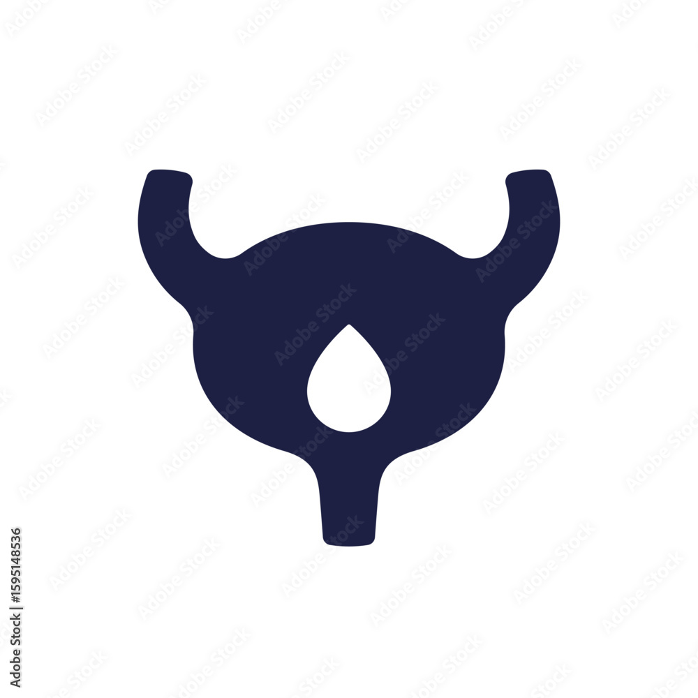 Obraz premium bladder icon, pictogram on white