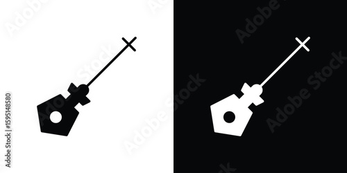 Car dipstick icon vector, solid illustration, pictogram set.