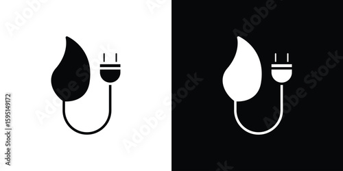 Biomass energy icon vector, solid illustration, pictogram set.
