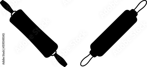 Black rolling pin vector, rolling pin art, rolling pin vector art design, Vector of rolling pin art, rolling pin isolated