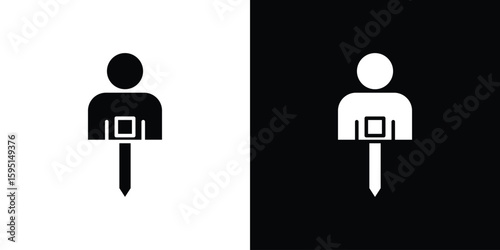 Authentication icon elements. A modern flat and line icons set