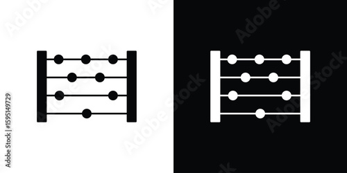 Abacus icon vector, solid illustration, pictogram set.