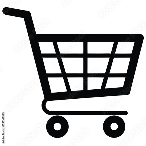 Shopping Cart Icon silhouette vector art