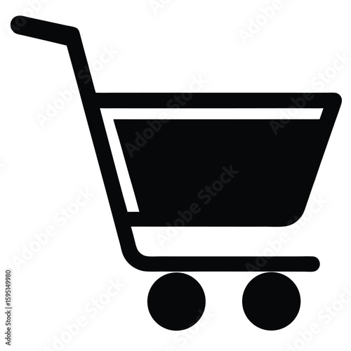 Shopping Cart Icon silhouette vector