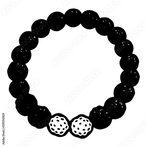 Lava Bead Bracelet Vector Illustration