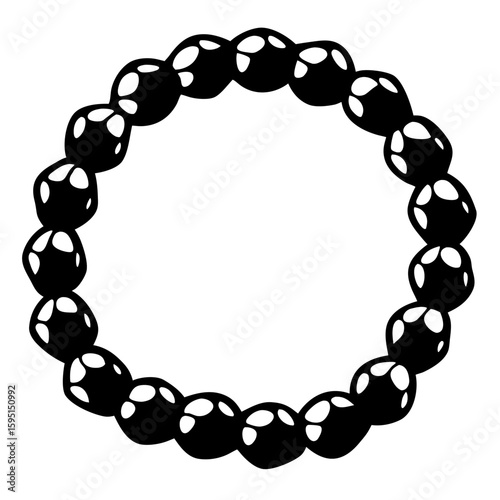 Lava Bead Bracelet Vector Illustration