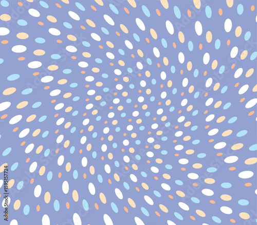 Abstract background with multi-colored circles and ovals