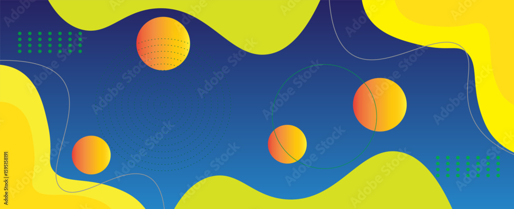 Fototapeta premium Colorful banner template with gradient colors. Design with fluid shapes. eps 10
