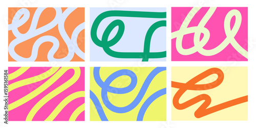  Playful linear abstract backgrounds