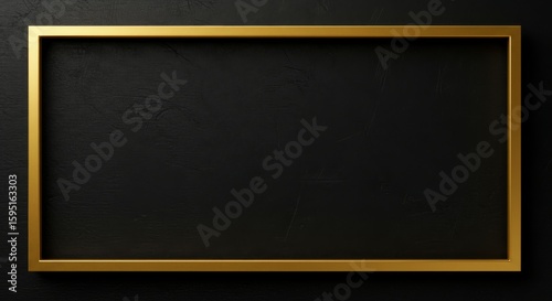 Gold Frame on Dark Textured Background for Product Mockup