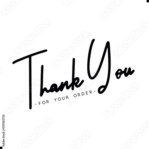 Thank You for Your Order. Elegant Thank You for Your Order Design with Stylish Graphics. Sophisticated Thank You for Your Purchase Image with Modern Elements. Chic Thank You for Your Order Graphic