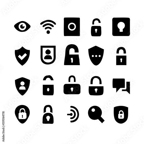 Shield with Lock Symbol security privacy