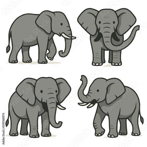 set of elephants