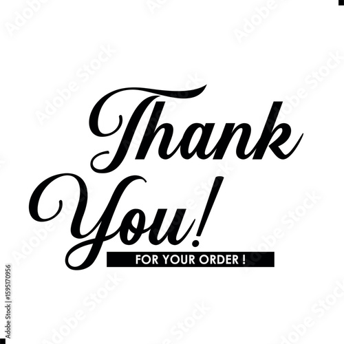 Thank You for Your Order. Elegant Thank You for Your Order Design with Stylish Graphics. Sophisticated Thank You for Your Purchase Image with Modern Elements. Chic Thank You for Your Order Graphic