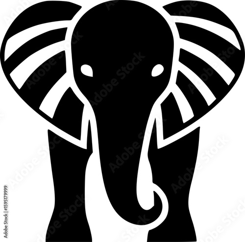 Elephant | Minimalist and Simple Silhouette - Vector illustration