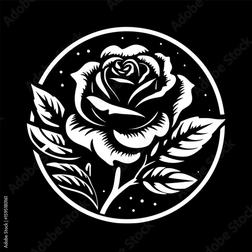 Flower - Minimalist and Flat Logo - Vector illustration