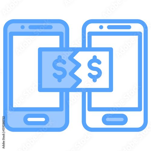 Partial Payment Blue Icon