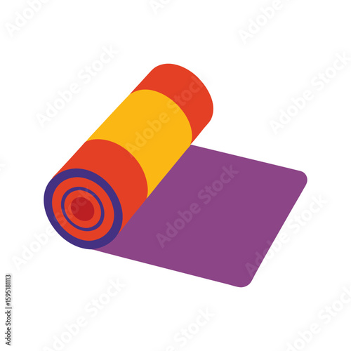vector illustration of a yoga mat