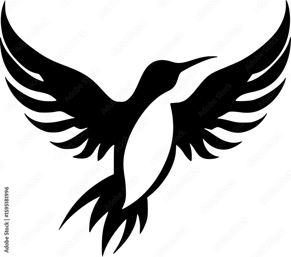 Fototapeta premium Hummingbird - Minimalist and Flat Logo - Vector illustration