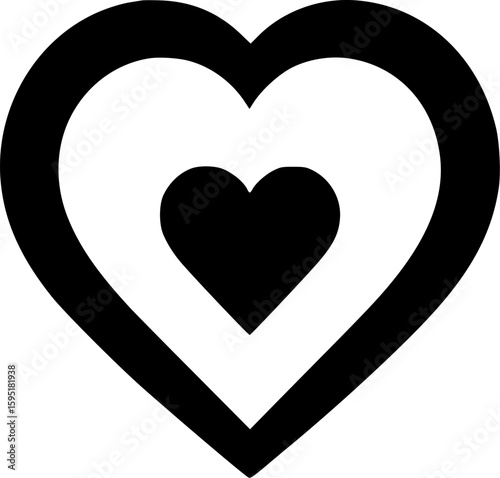 Heart | Minimalist and Simple Silhouette - Vector illustration