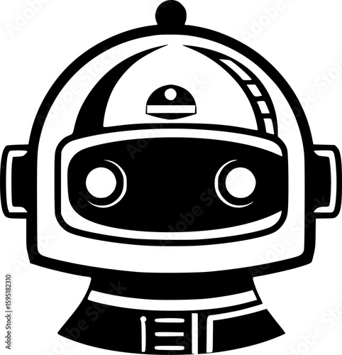 Robot | Minimalist and Simple Silhouette - Vector illustration