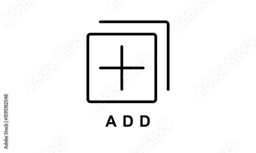 Add Vector Icon Isolated On White Background