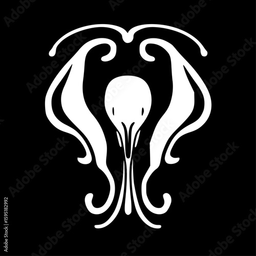 Uterus - Minimalist and Flat Logo - Vector illustration