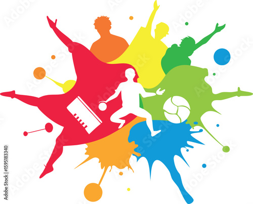 Dynamic Collage Of Youth Sports Music And Activities